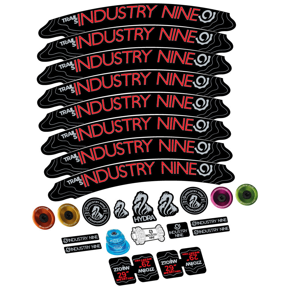 Autocollant Industry Nine Trail S, Roues VTT 29, Vélo vinyle autocollant
