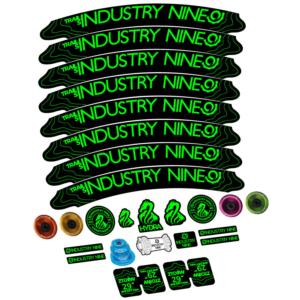 Autocollant Industry Nine Trail S, Roues VTT 29, Vélo vinyle autocollant