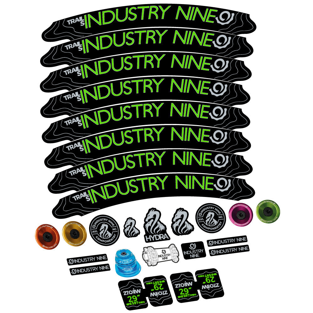 Autocollant Industry Nine Trail S, Roues VTT 29, Vélo vinyle autocollant
