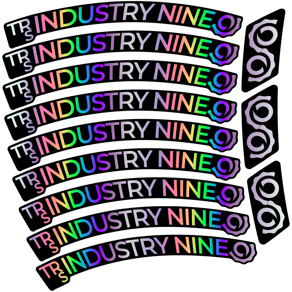 Autocollant Industry Nine Trail S Carbon Mountain Wheel Vélo vinyle autocollant