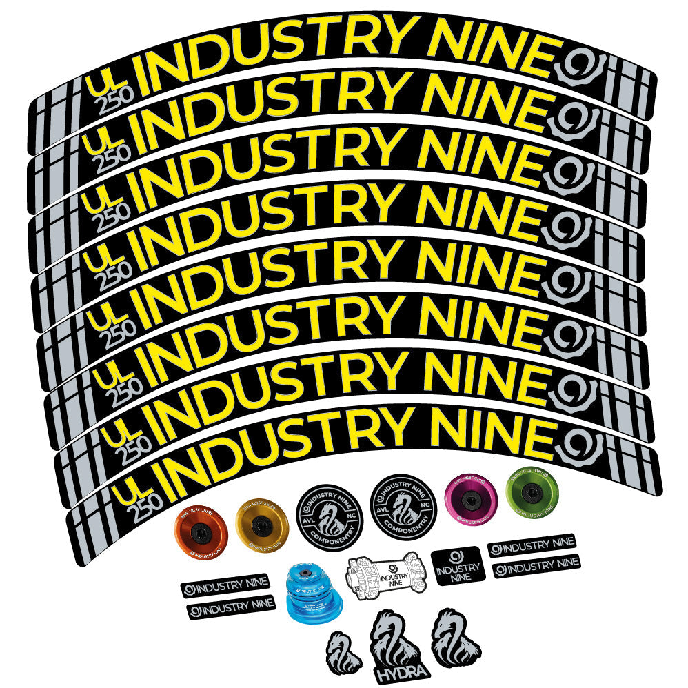 Autocollant Industry Nine Ultralite Carbon, Roues VTT 29, Vélo vinyle autocollant