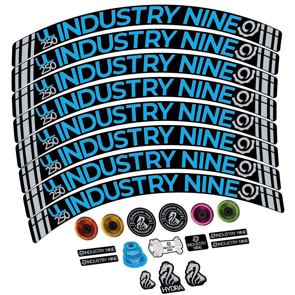 Autocollant Industry Nine Ultralite Carbon, Roues VTT 29, Vélo vinyle autocollant