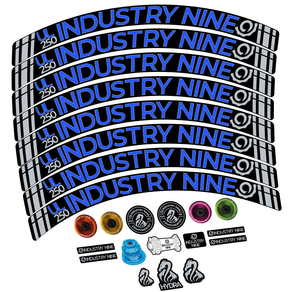 Autocollant Industry Nine Ultralite Carbon, Roues VTT 29, Vélo vinyle autocollant