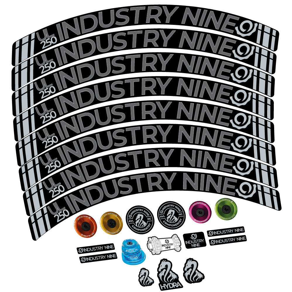 Autocollant Industry Nine Ultralite Carbon, Roues VTT 29, Vélo vinyle autocollant