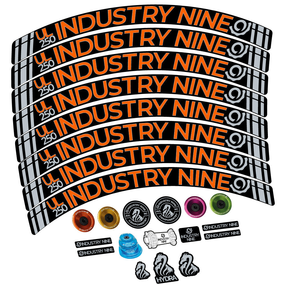 Autocollant Industry Nine Ultralite Carbon, Roues VTT 29, Vélo vinyle autocollant