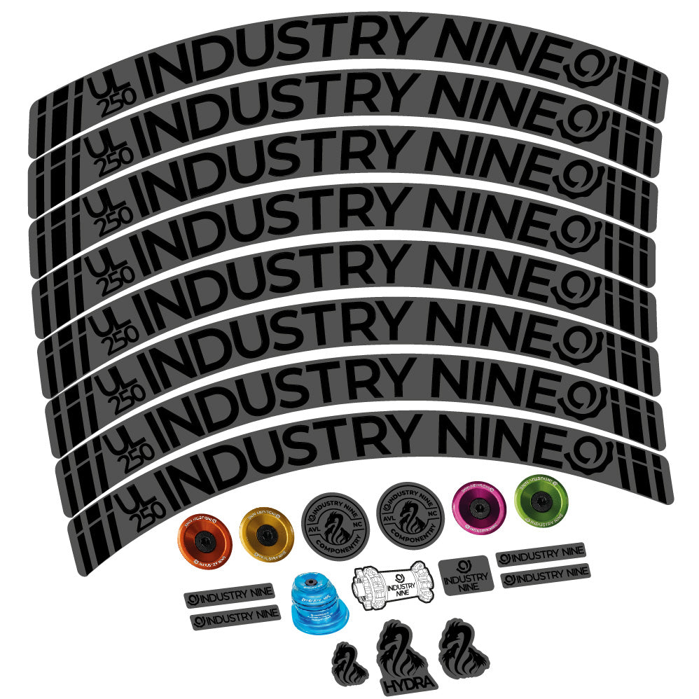 Autocollant Industry Nine Ultralite Carbon, Roues VTT 29, Vélo vinyle autocollant