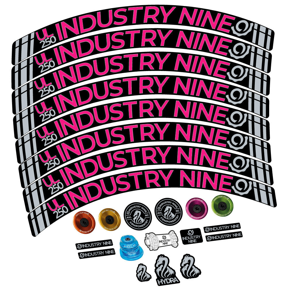 Autocollant Industry Nine Ultralite Carbon, Roues VTT 29, Vélo vinyle autocollant