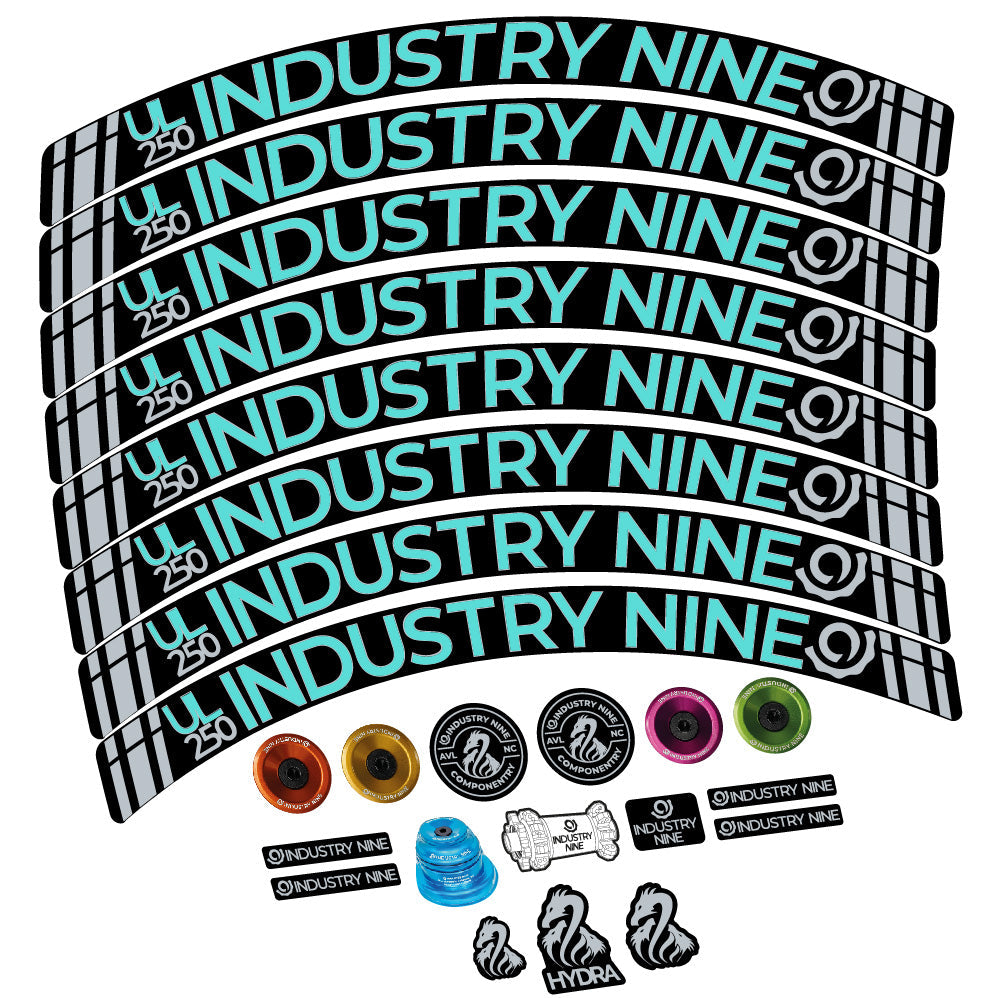 Autocollant Industry Nine Ultralite Carbon, Roues VTT 29, Vélo vinyle autocollant
