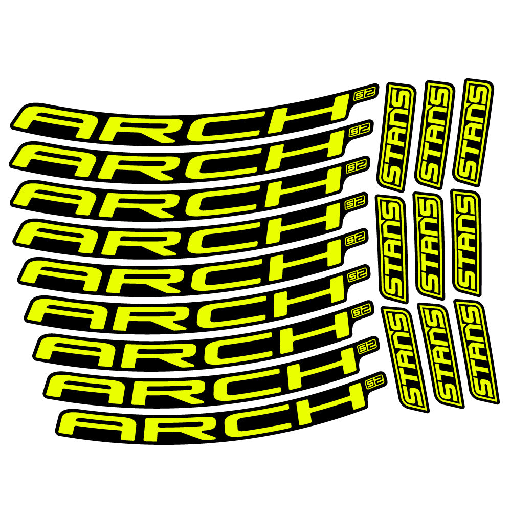 Autocollant Stans Arch S2 Ver.2, Roues VTT 29, Autocollant Vélo vinyle