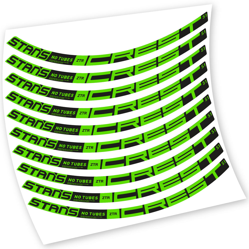Autocollants, Stans Notubes ZTR Crest S1 2021, Roues VTT, Vélo vinyle sticker