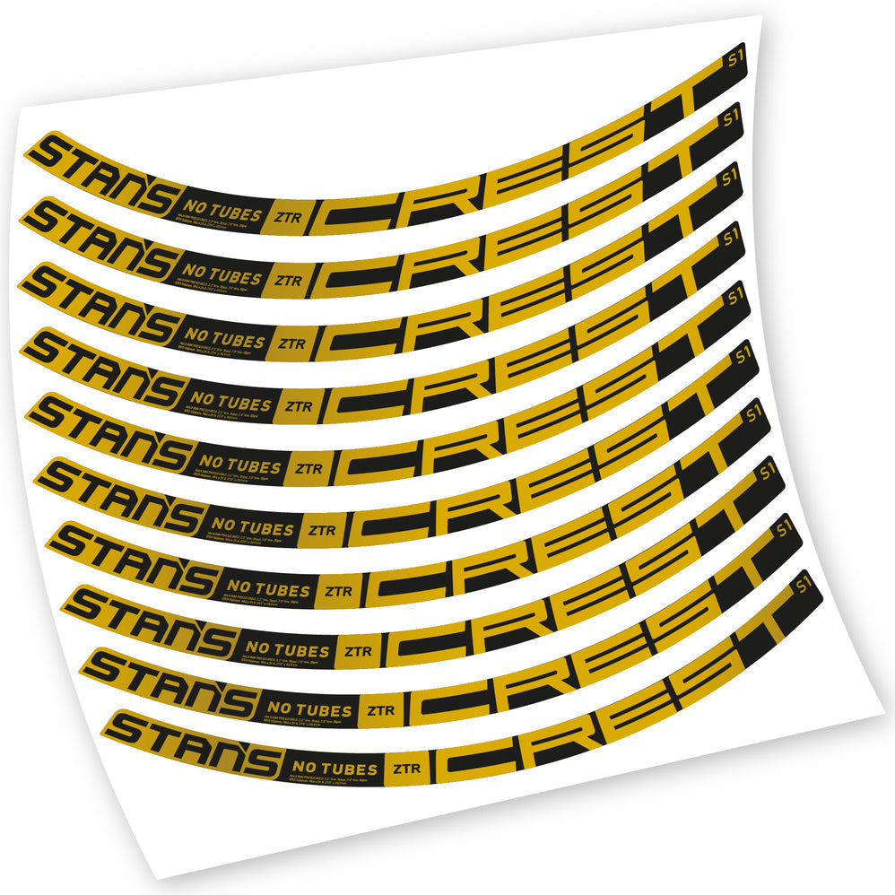 Autocollants, Stans Notubes ZTR Crest S1 2021, Roues VTT, Vélo vinyle sticker