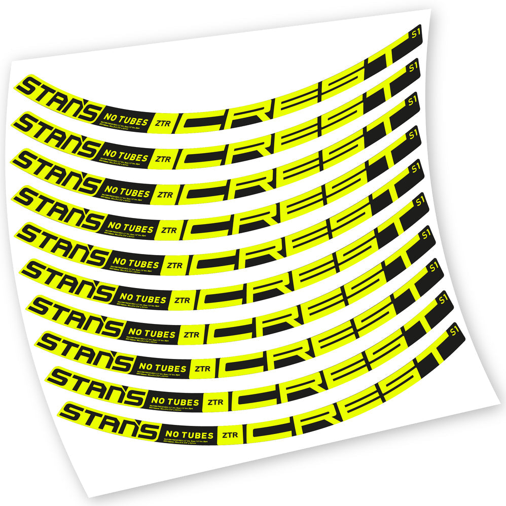 Autocollants, Stans Notubes ZTR Crest S1 2021, Roues VTT, Vélo vinyle sticker