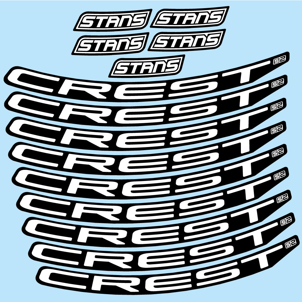 Autocollant Stans Notubes Crest S2, Roues VTT 29, Vélo vinyle autocollant