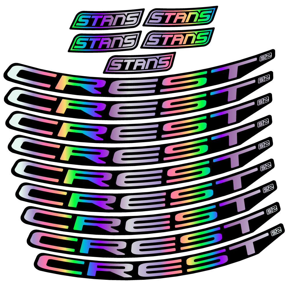 Autocollant Stans Notubes Crest S2, Roues VTT 29, Vélo vinyle autocollant