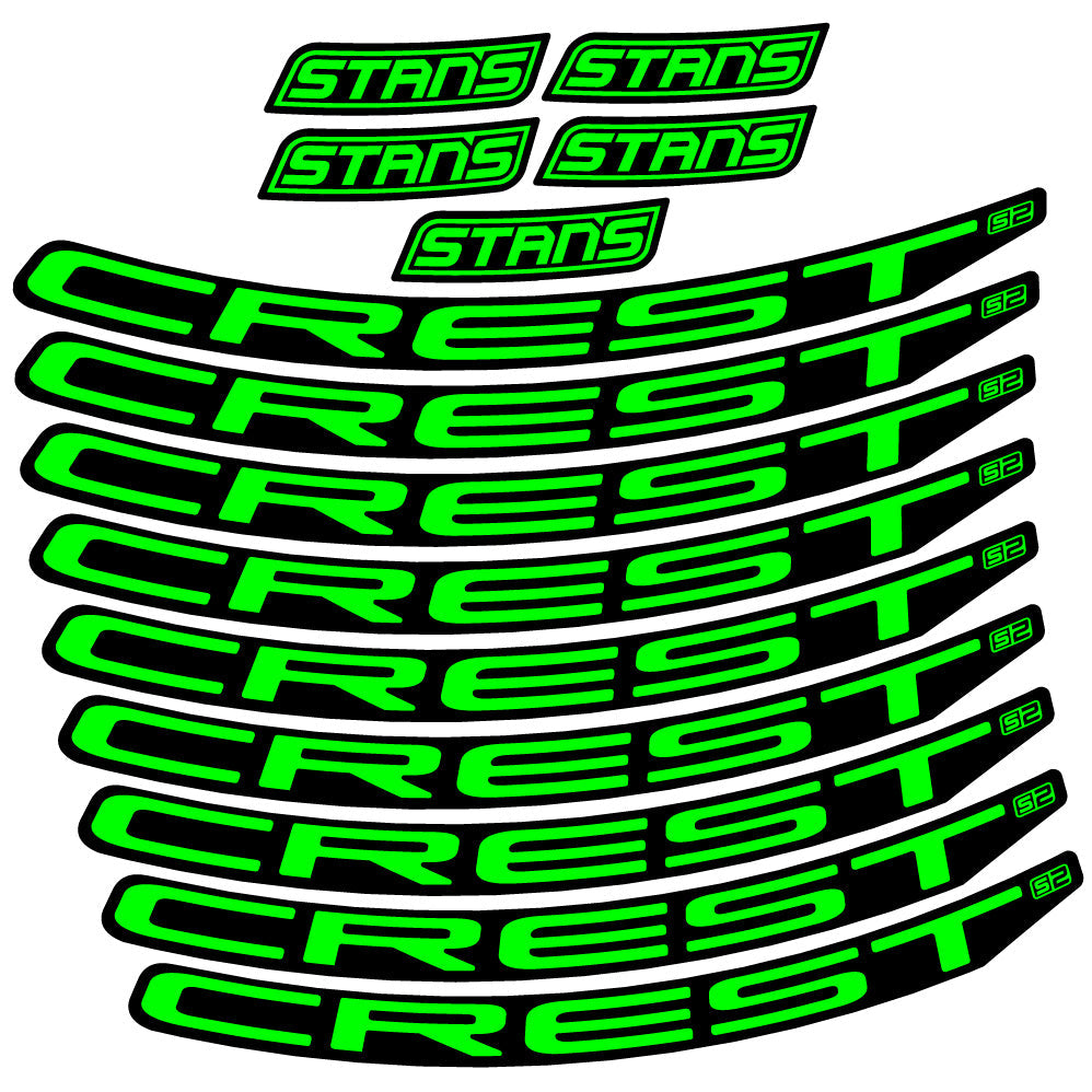 Autocollant Stans Notubes Crest S2, Roues VTT 29, Vélo vinyle autocollant