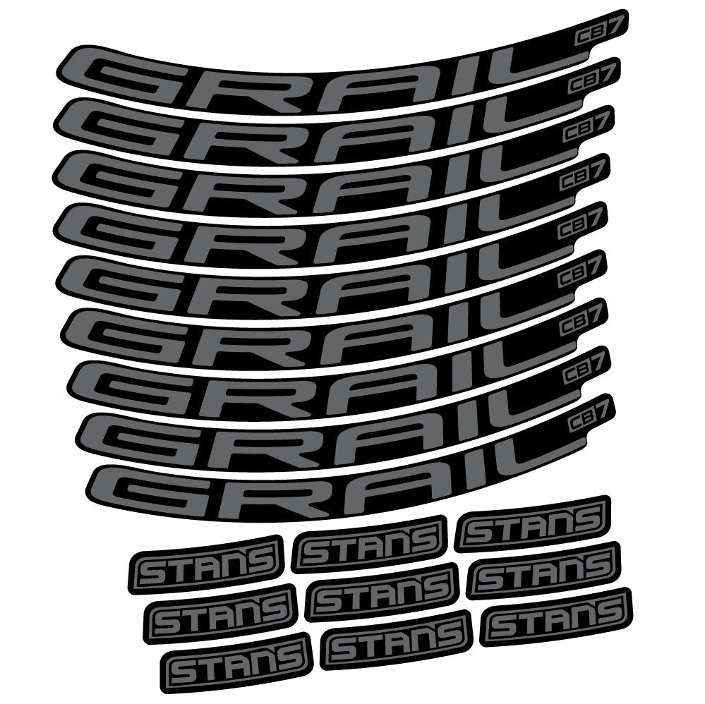 Autocollant Stans Grail CB7 Ver.2, Roues VTT 29, Autocollant Vélo vinyle
