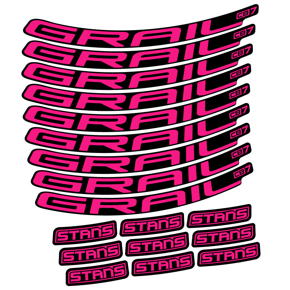 Autocollant Stans Grail CB7 Ver.2, Roues VTT 29, Autocollant Vélo vinyle