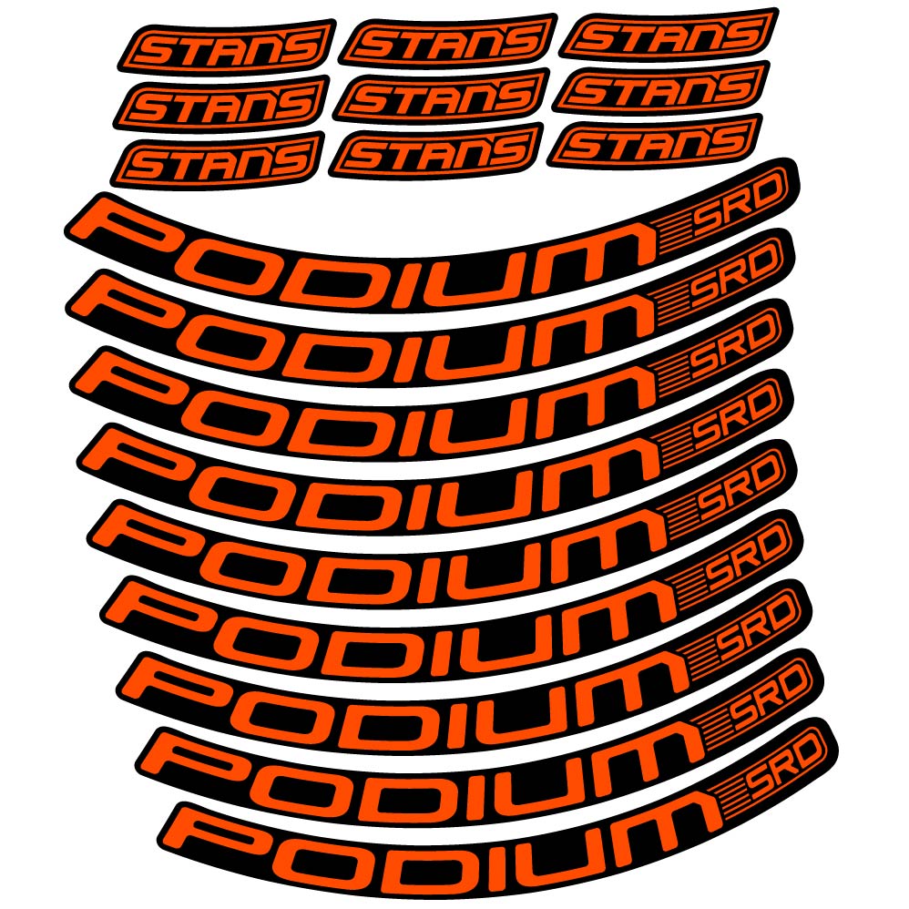 Autocollant Stans Podium SRD, Roues VTT 29, Autocollant Vélo vinyle