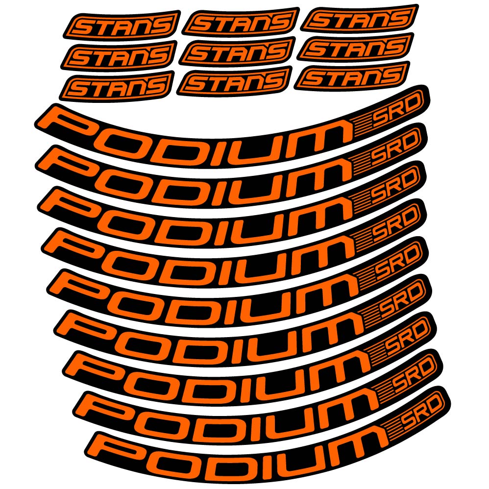 Autocollant Stans Podium SRD, Roues VTT 29, Autocollant Vélo vinyle