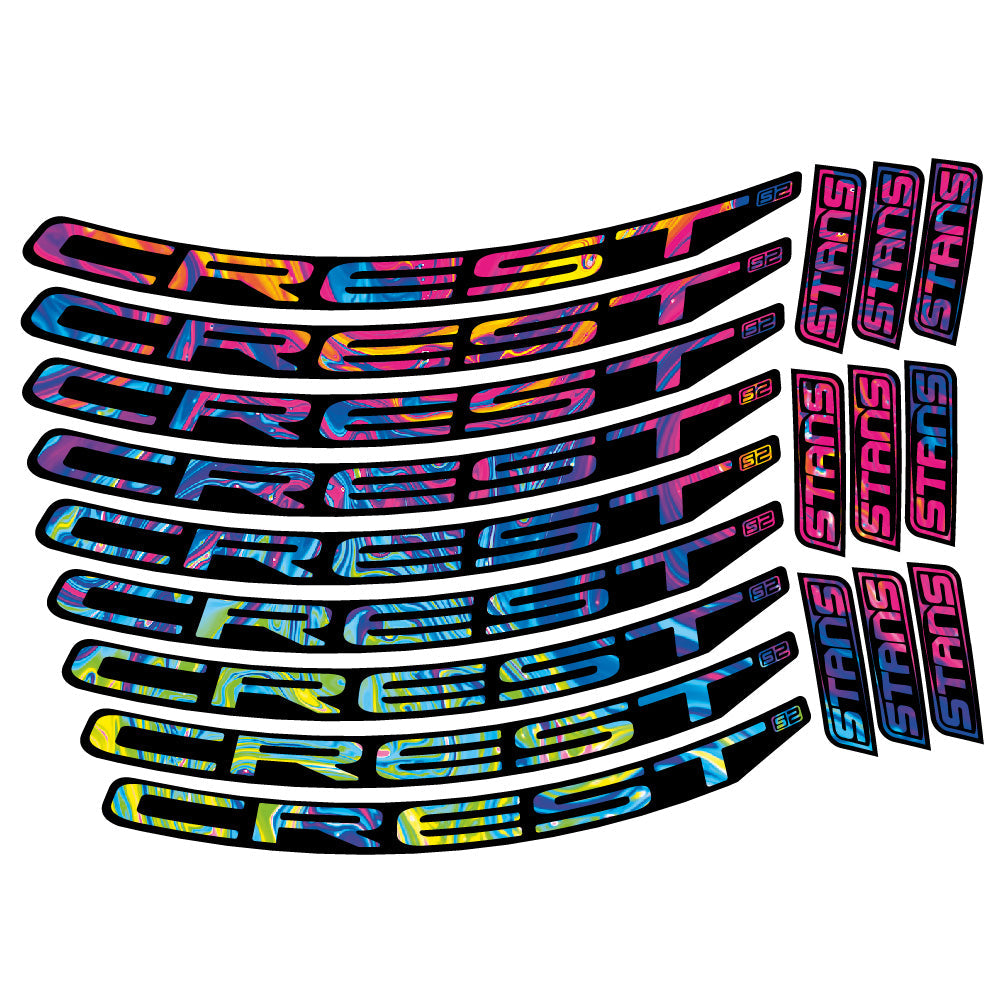Autocollant Stans Crest S2, Roues VTT 29, Autocollant Vélo vinyle
