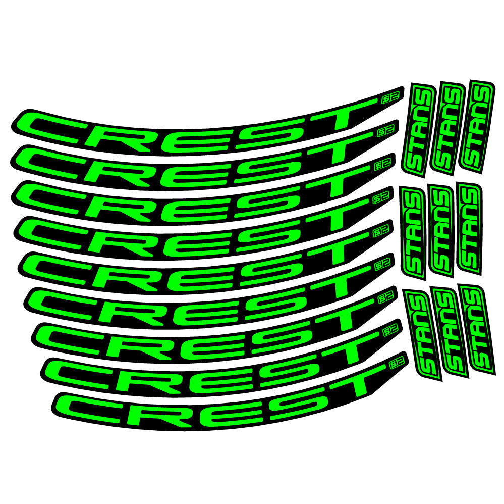 Autocollant Stans Crest S2, Roues VTT 29, Autocollant Vélo vinyle