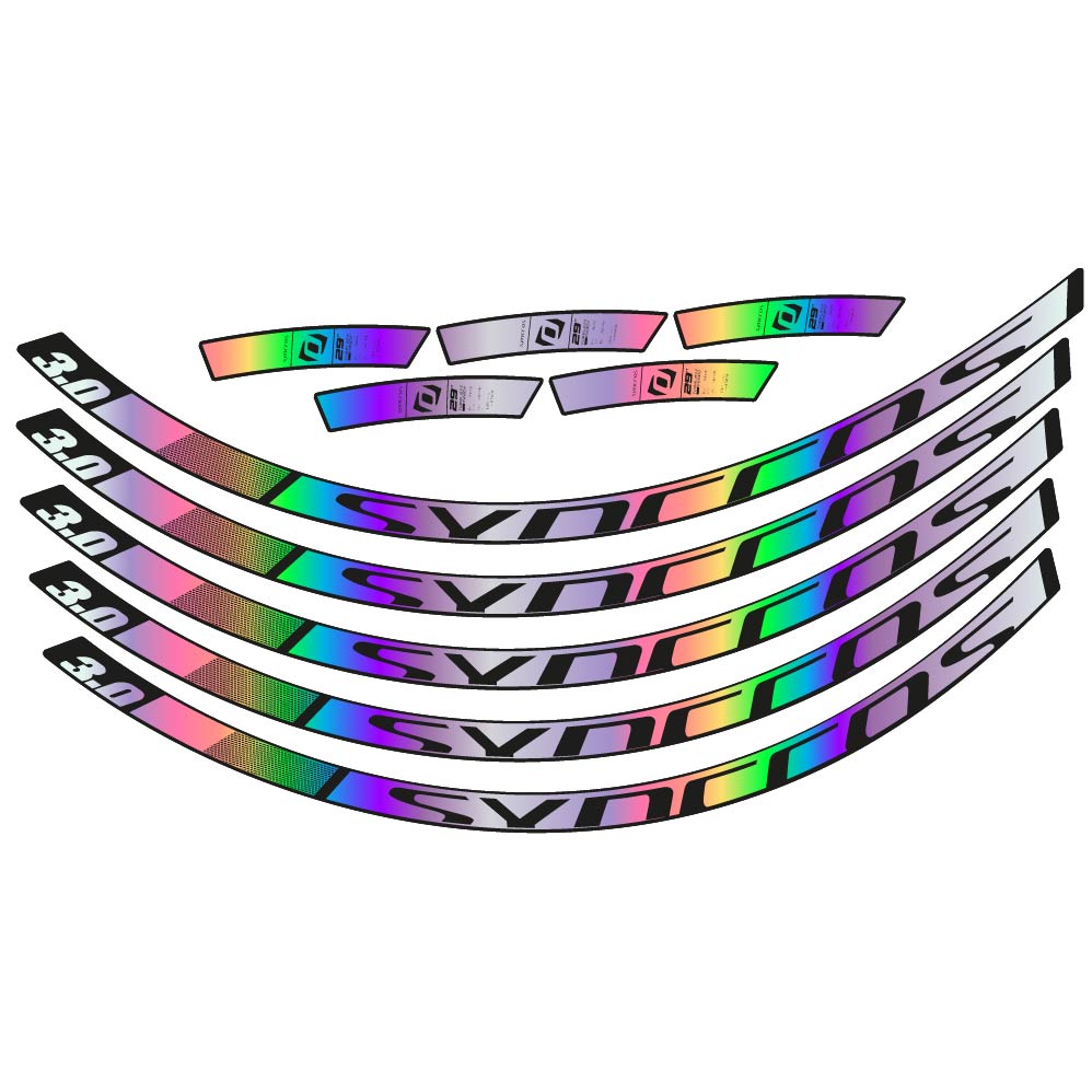 Autocollant Syncross 3.0 2017, Roues VTT 29, Autocollant Vélo vinyle