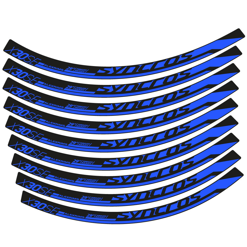 Autocollant Syncross X30SE, Roues VTT 29, Autocollant Vélo vinyle