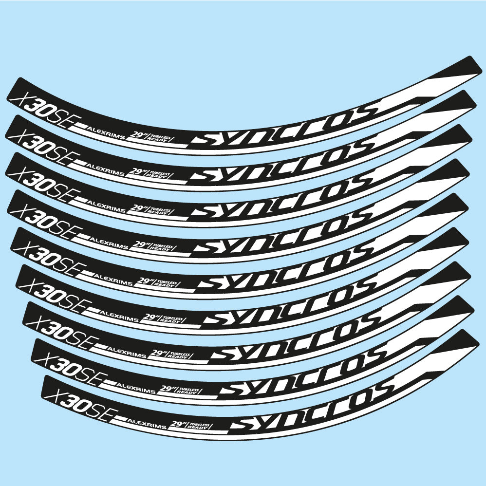Autocollant Syncross X30SE, Roues VTT 29, Autocollant Vélo vinyle