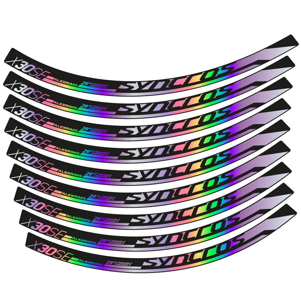 Autocollant Syncross X30SE, Roues VTT 29, Autocollant Vélo vinyle