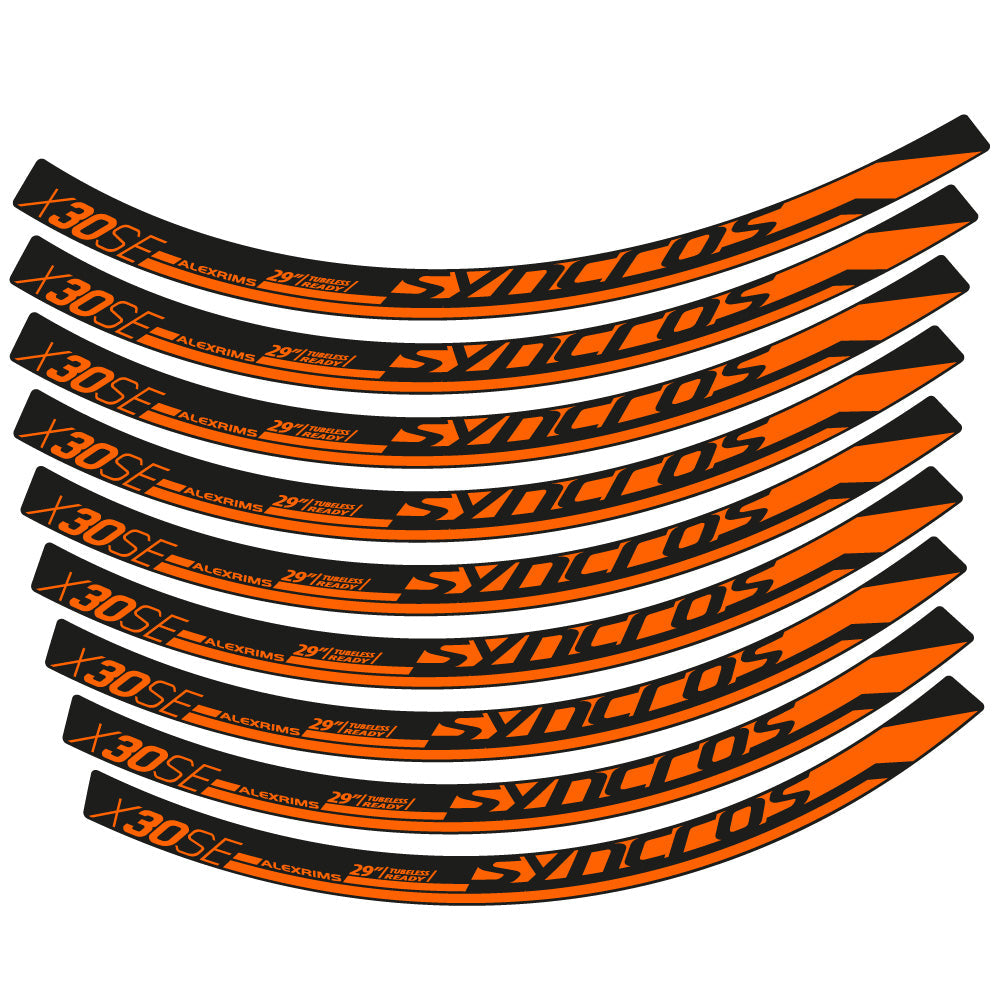 Autocollant Syncross X30SE, Roues VTT 29, Autocollant Vélo vinyle