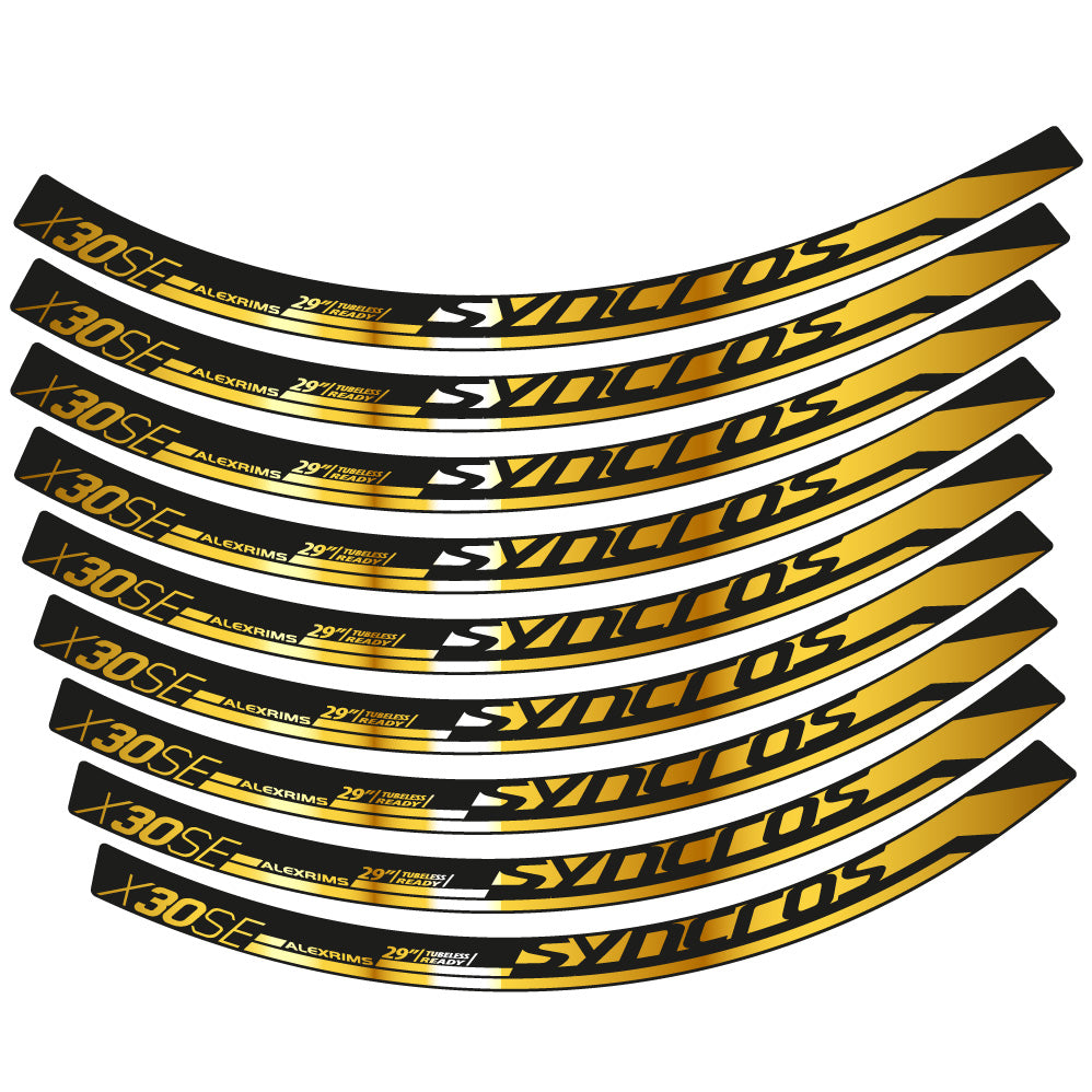 Autocollant Syncross X30SE, Roues VTT 29, Autocollant Vélo vinyle