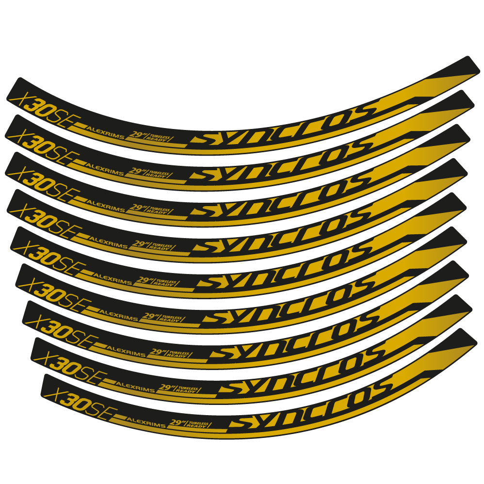 Autocollant Syncross X30SE, Roues VTT 29, Autocollant Vélo vinyle