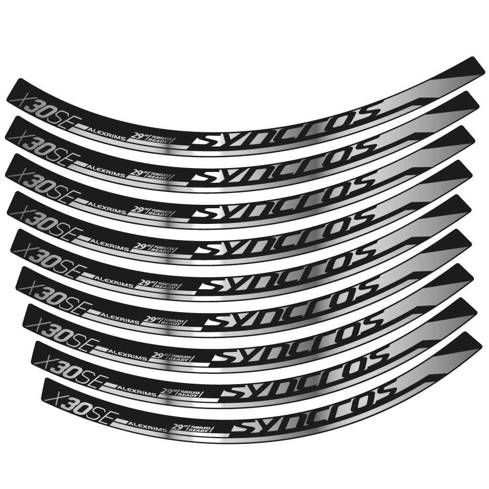 Autocollant Syncross X30SE, Roues VTT 29, Autocollant Vélo vinyle