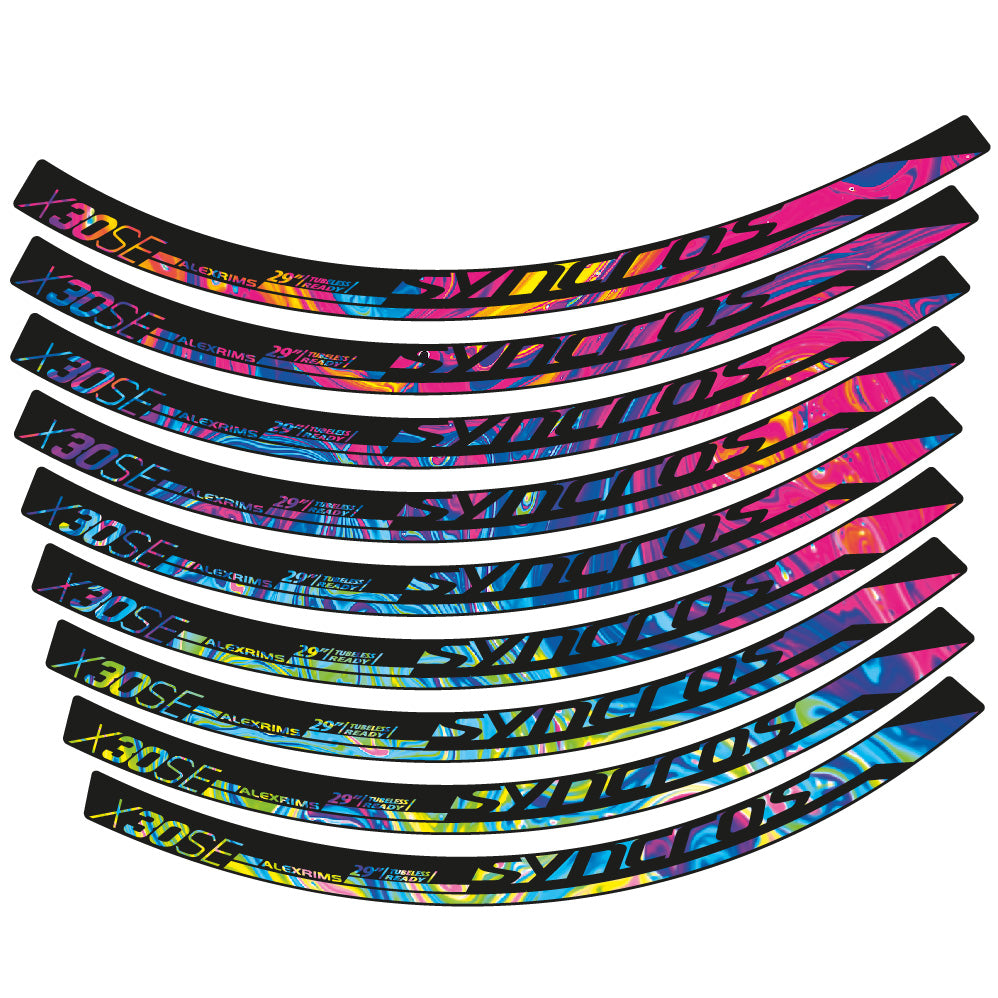Autocollant Syncross X30SE, Roues VTT 29, Autocollant Vélo vinyle
