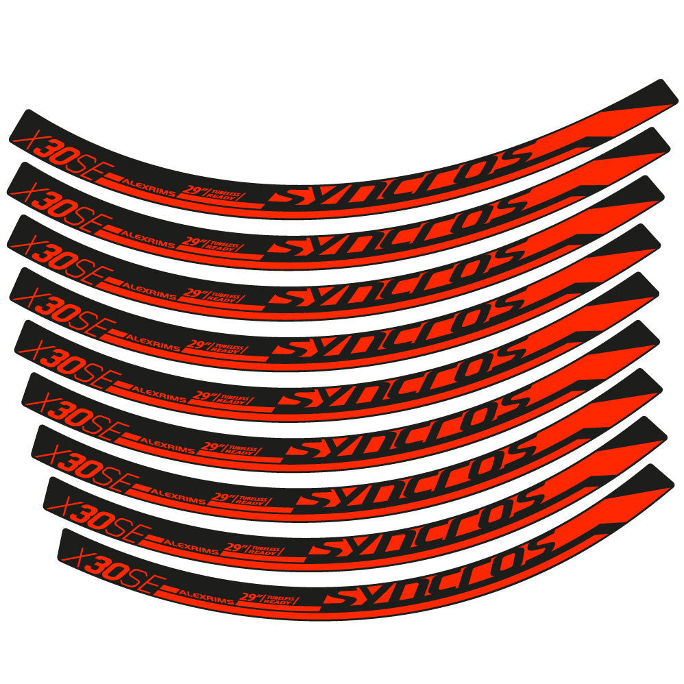 Autocollant Syncross X30SE, Roues VTT 29, Autocollant Vélo vinyle