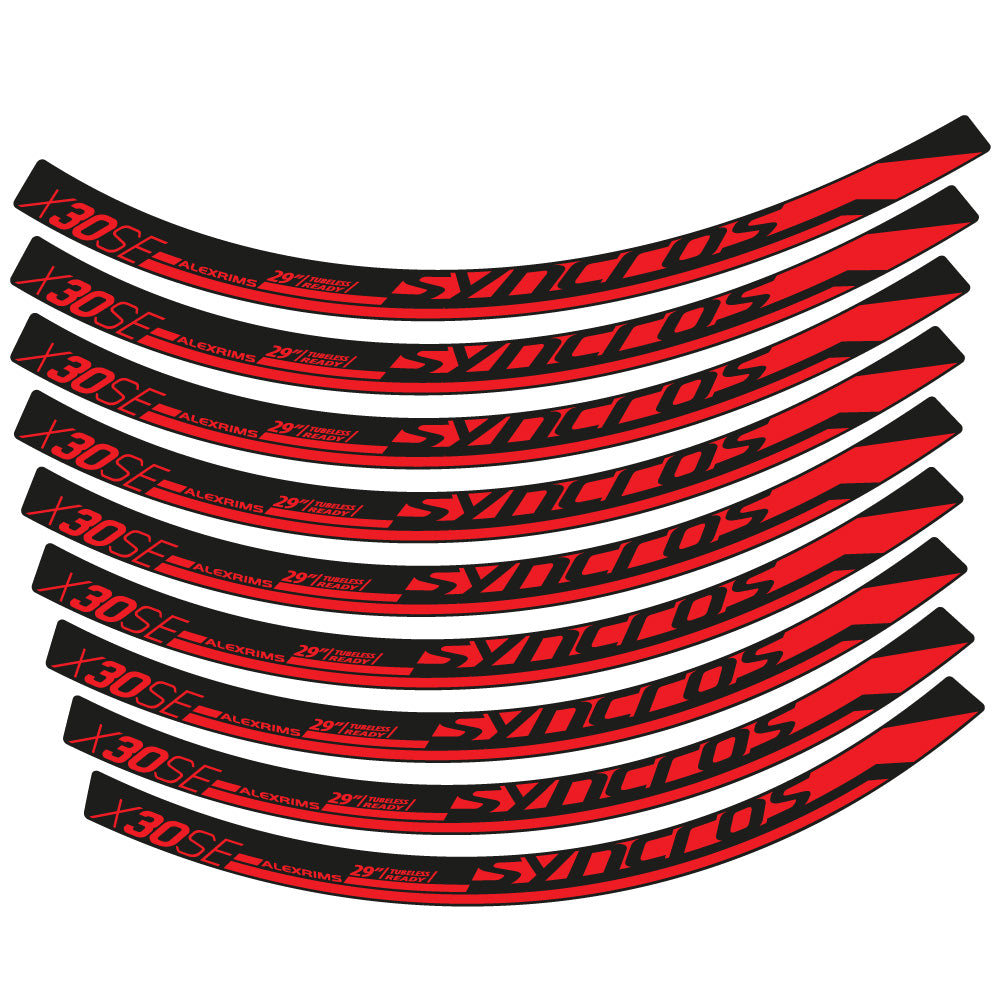 Autocollant Syncross X30SE, Roues VTT 29, Autocollant Vélo vinyle