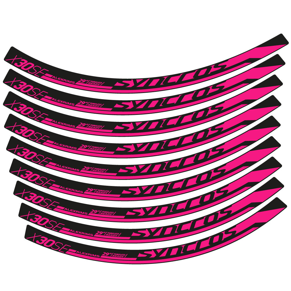 Autocollant Syncross X30SE, Roues VTT 29, Autocollant Vélo vinyle