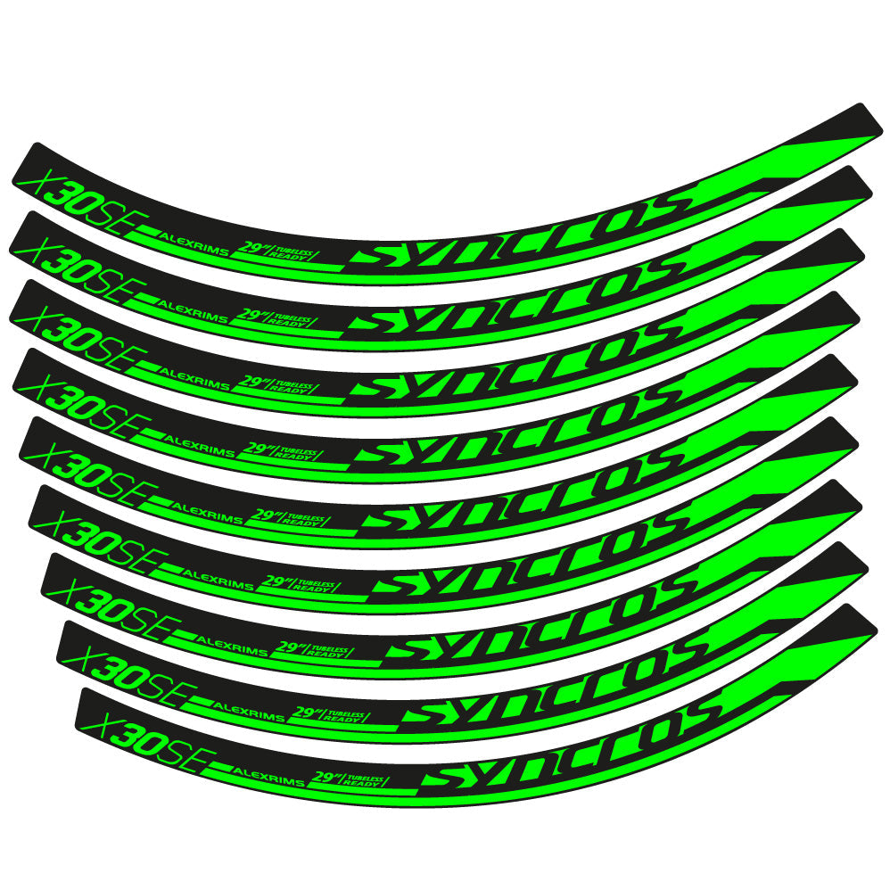 Autocollant Syncross X30SE, Roues VTT 29, Autocollant Vélo vinyle