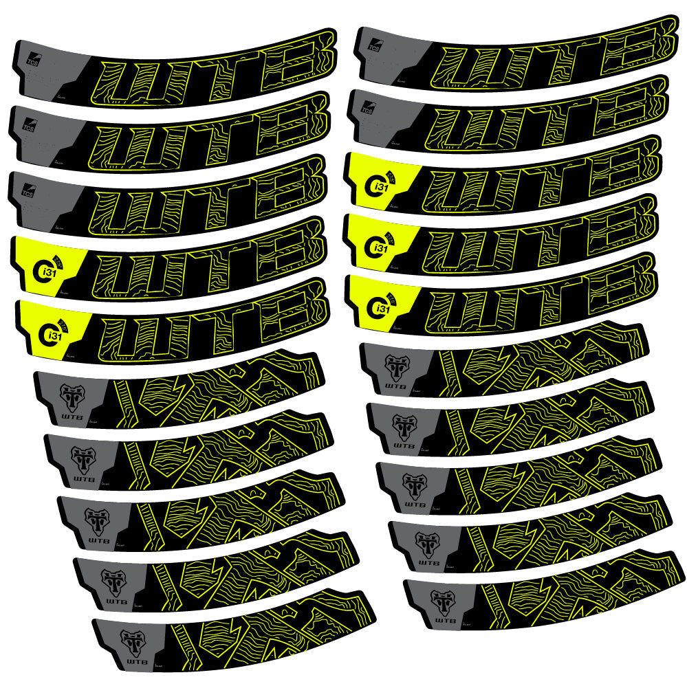 Autocollant WTB Ci31 Carbon, Roues VTT 29, Autocollant Vélo vinyle