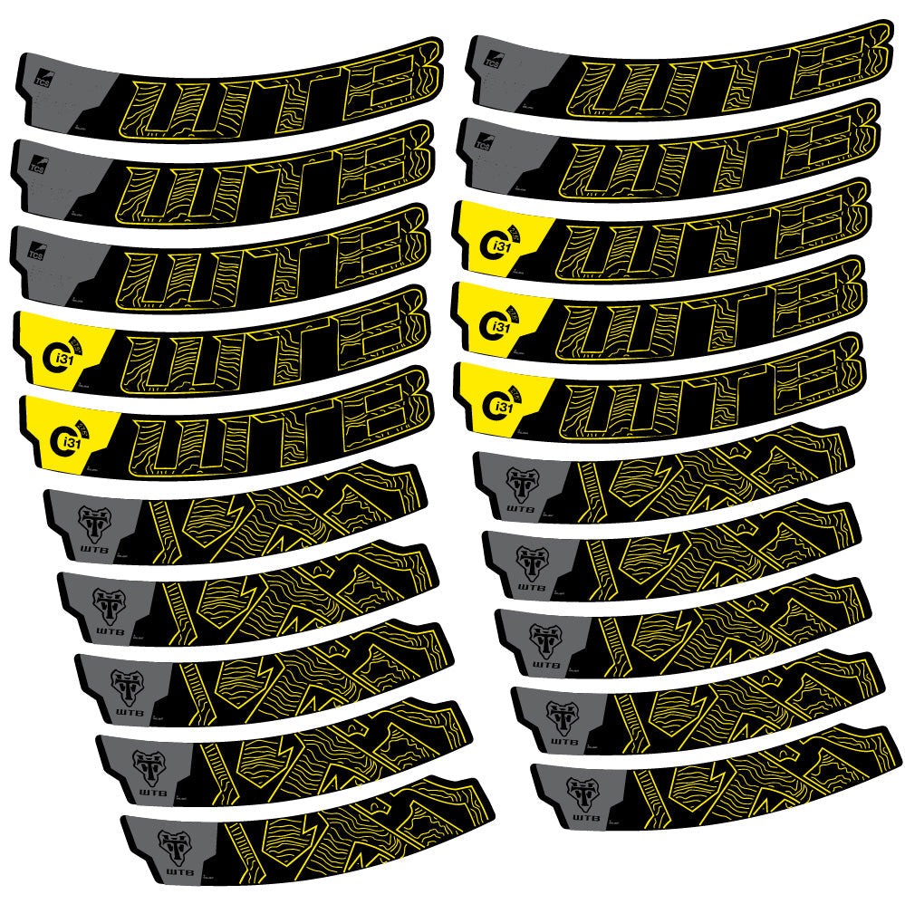 Autocollant WTB Ci31 Carbon, Roues VTT 29, Autocollant Vélo vinyle