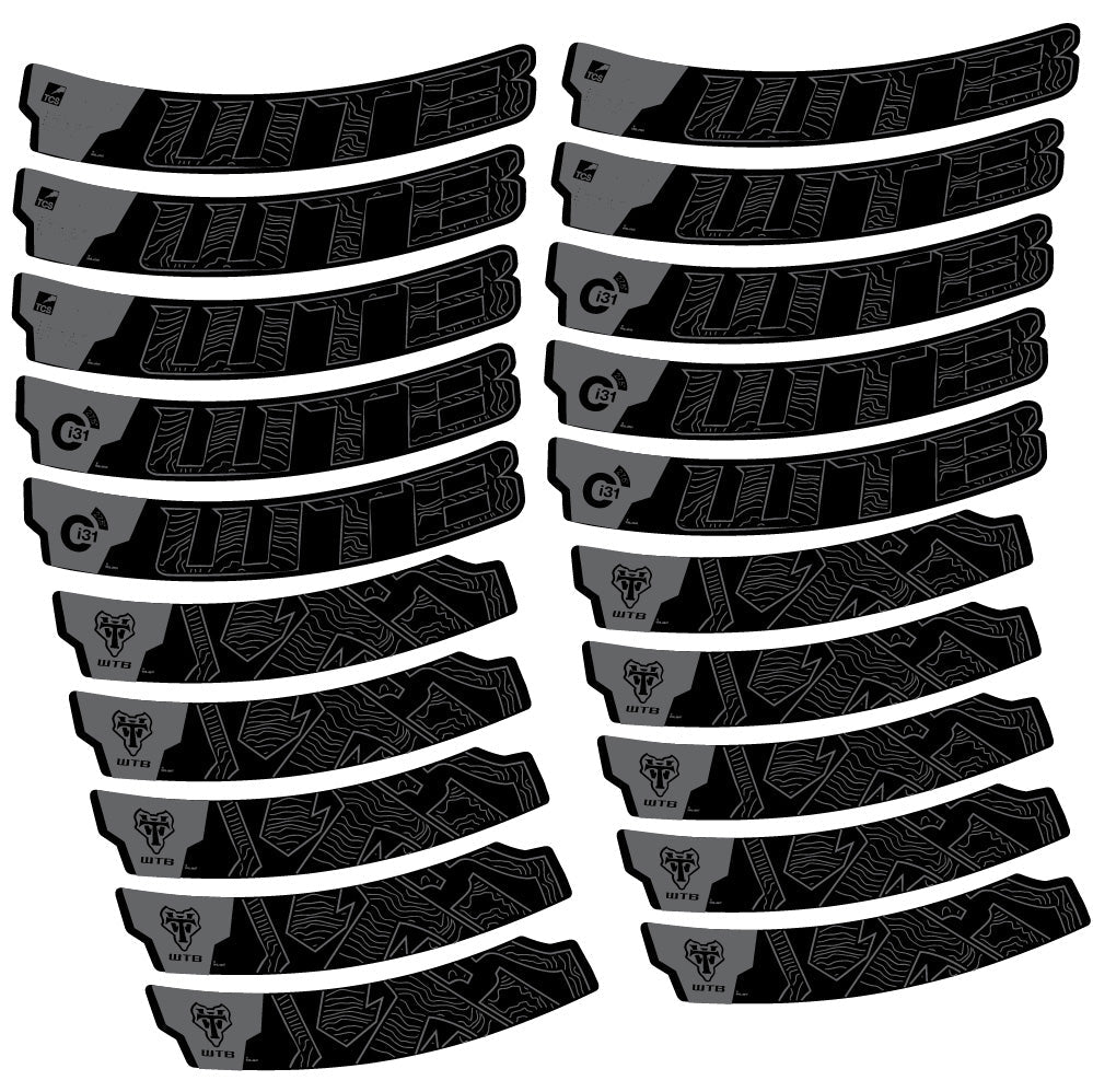Autocollant WTB Ci31 Carbon, Roues VTT 29, Autocollant Vélo vinyle