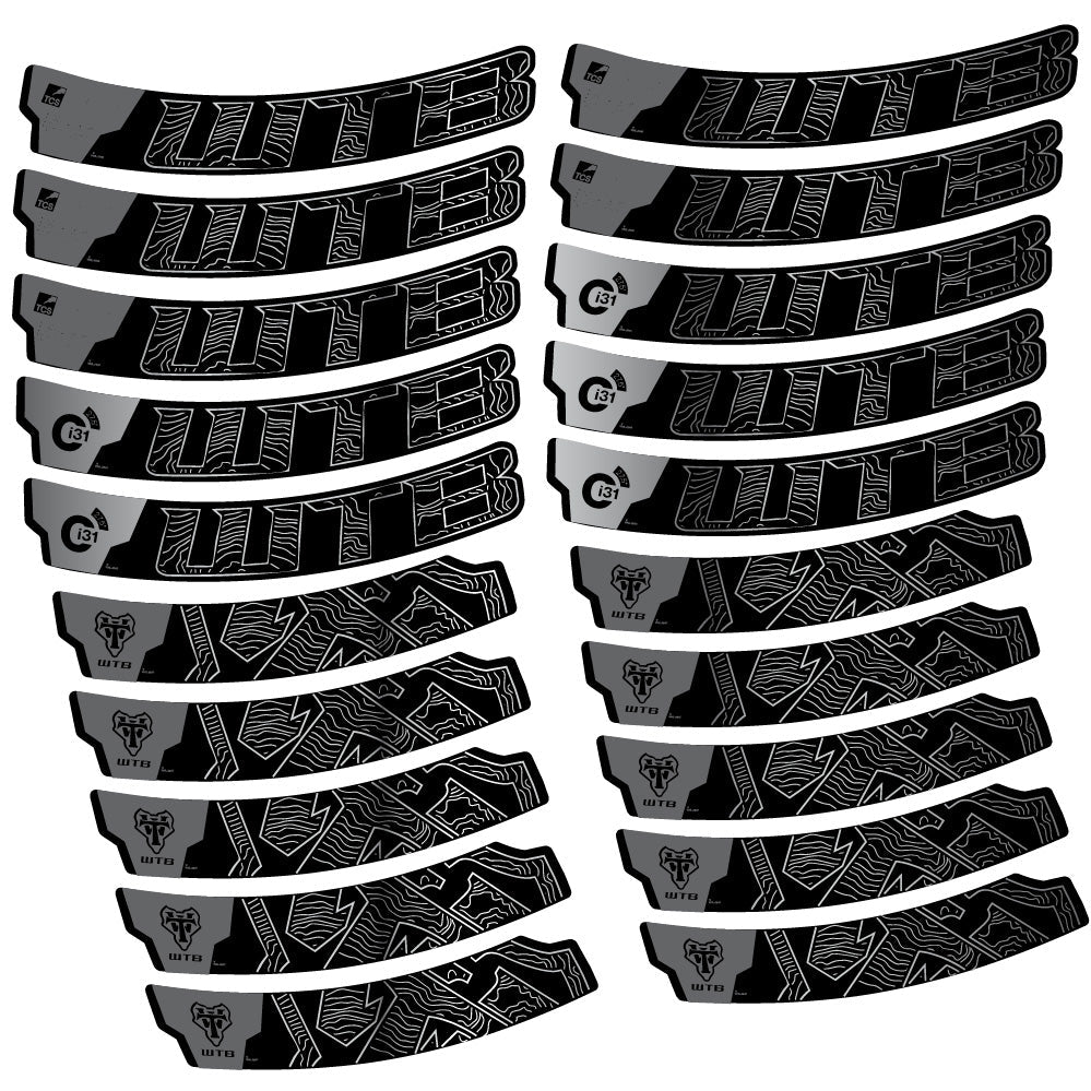 Autocollant WTB Ci31 Carbon, Roues VTT 29, Autocollant Vélo vinyle