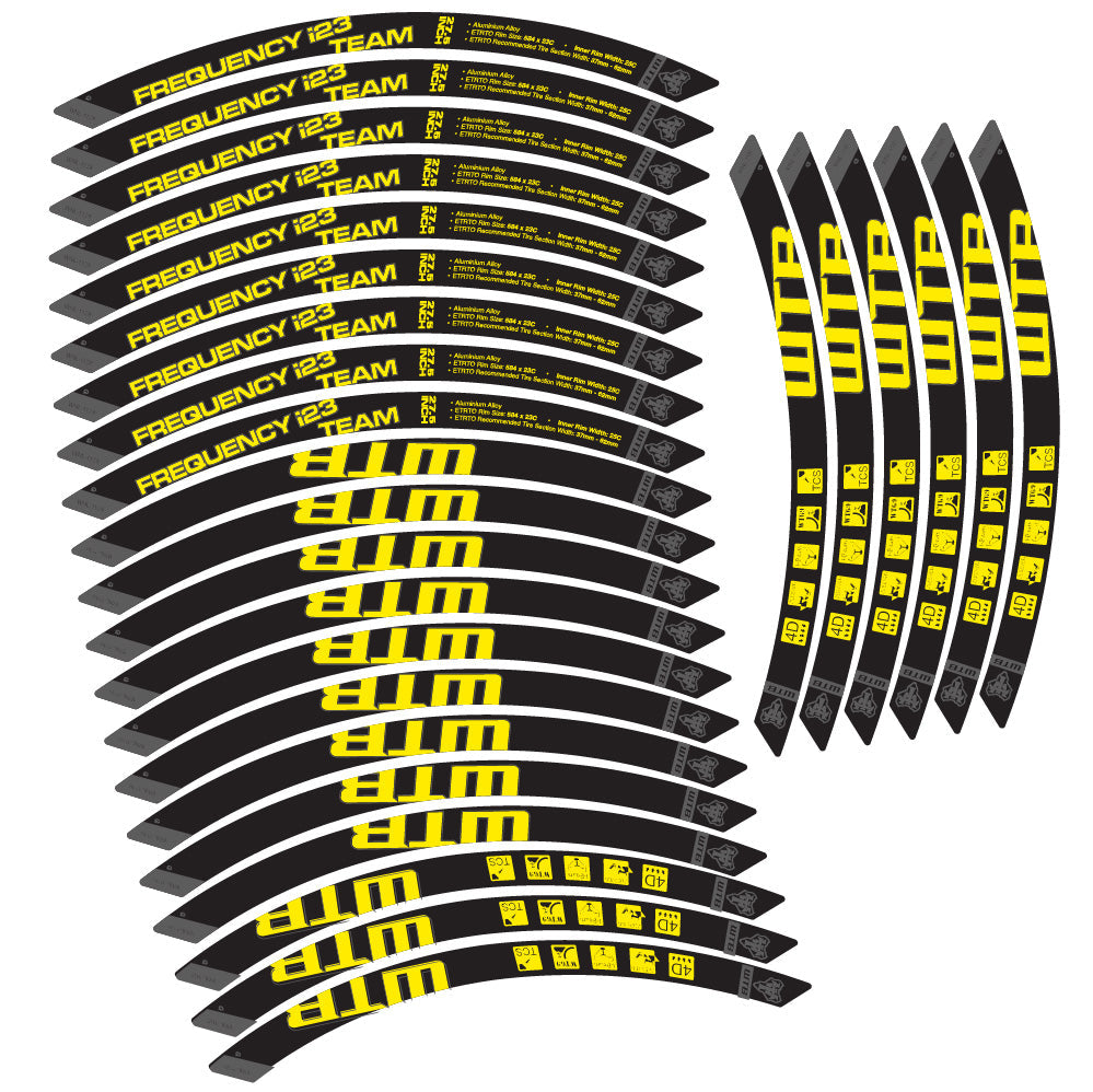 Autocollant WTB Frequency i23 Team, Roues VTT 29, Autocollant Vélo vinyle