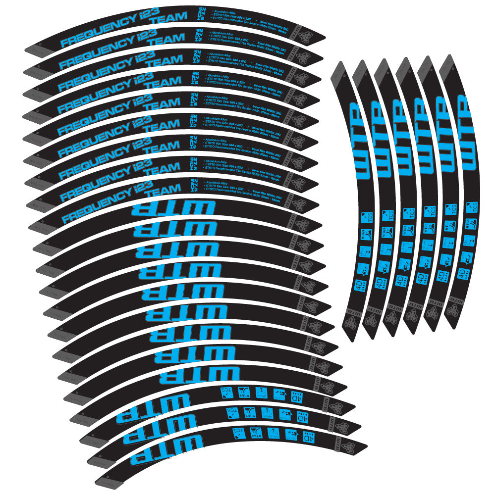 Autocollant WTB Frequency i23 Team, Roues VTT 29, Autocollant Vélo vinyle