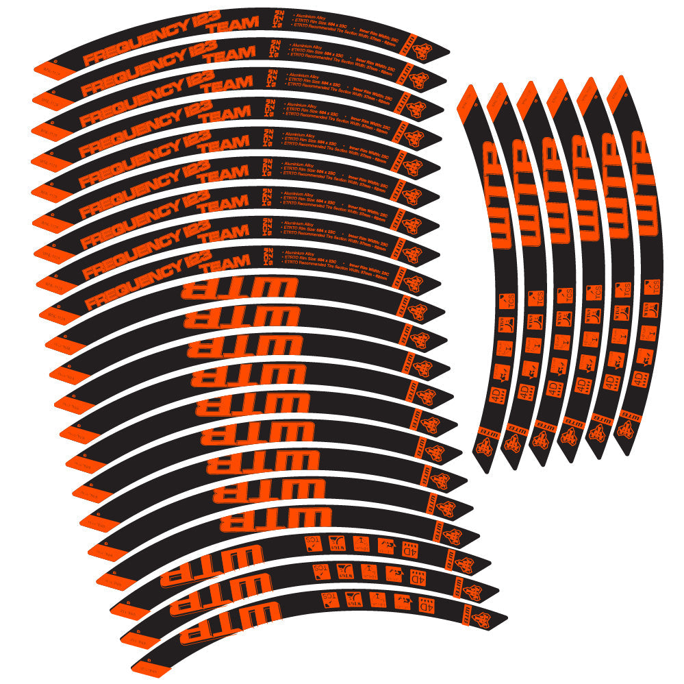 Autocollant WTB Frequency i23 Team, Roues VTT 29, Autocollant Vélo vinyle