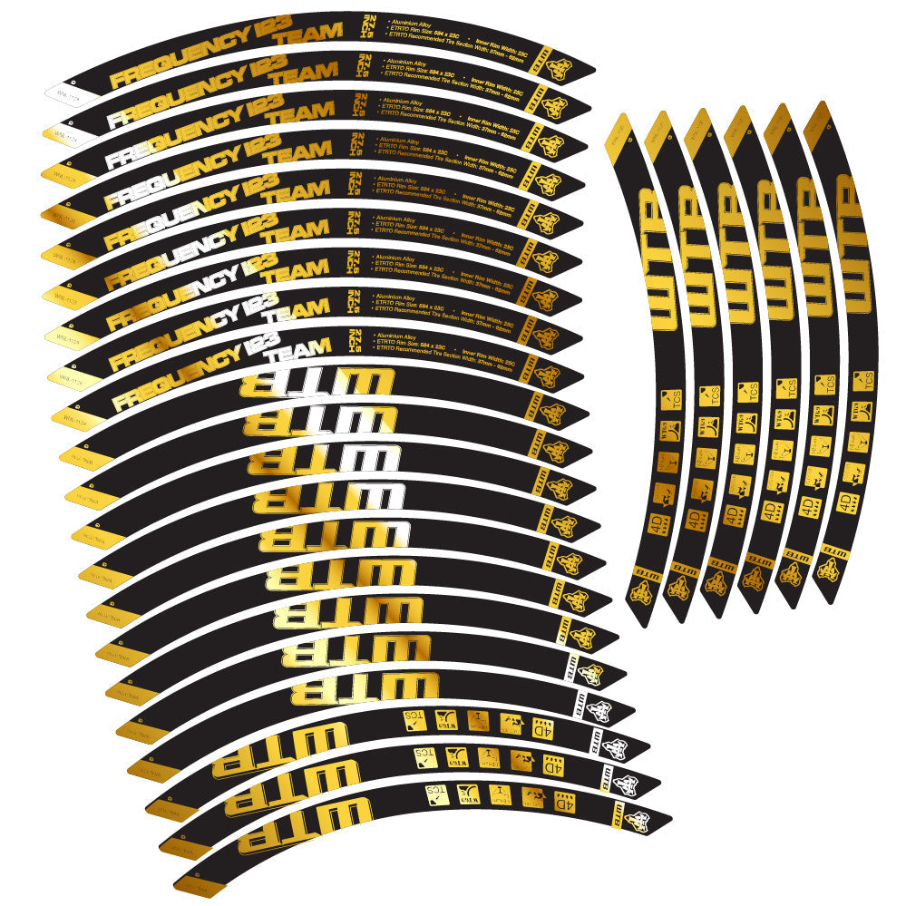 Autocollant WTB Frequency i23 Team, Roues VTT 29, Autocollant Vélo vinyle