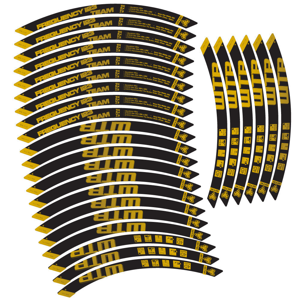 Autocollant WTB Frequency i23 Team, Roues VTT 29, Autocollant Vélo vinyle