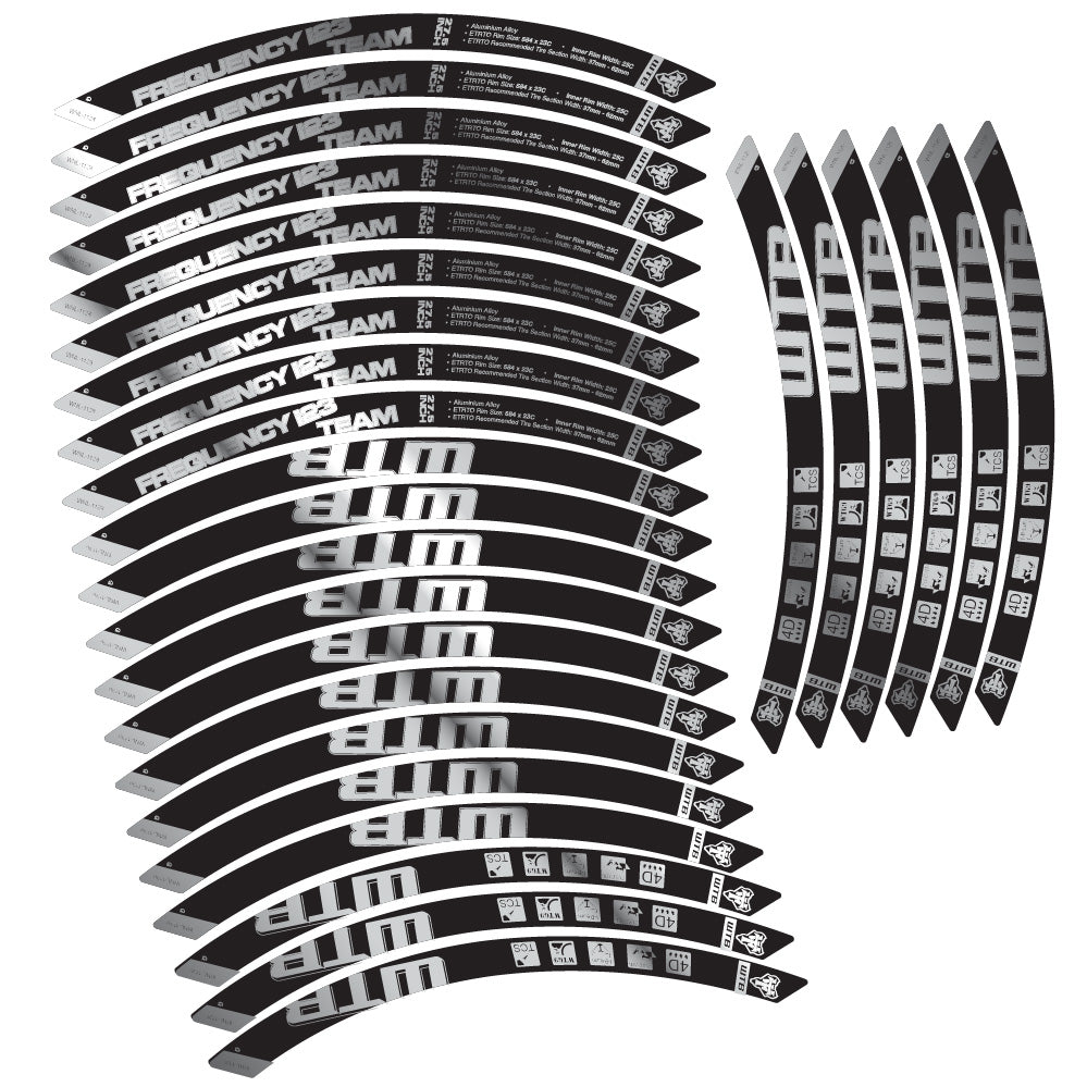 Autocollant WTB Frequency i23 Team, Roues VTT 29, Autocollant Vélo vinyle