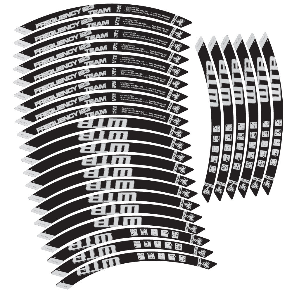 Autocollant WTB Frequency i23 Team, Roues VTT 29, Autocollant Vélo vinyle