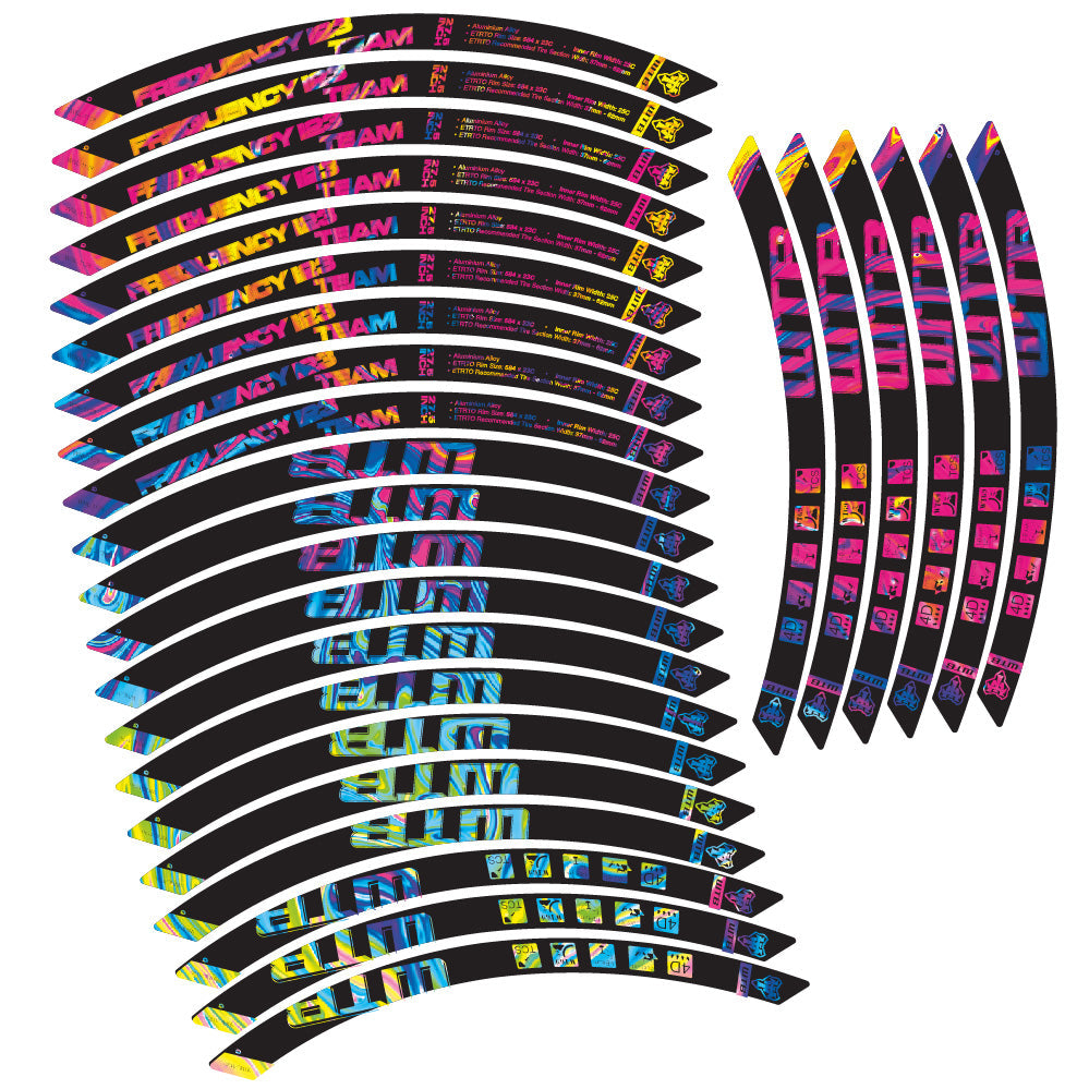Autocollant WTB Frequency i23 Team, Roues VTT 29, Autocollant Vélo vinyle